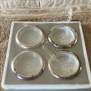 Elegant Silver plated Coasters Set